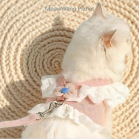 Dog Leash Cat Leash Premium Summer Pet Harness Leash Set Breathable Lightweight And Escape Proof Vest For Cats Small Dogs Adjustable Outdoor Walking G